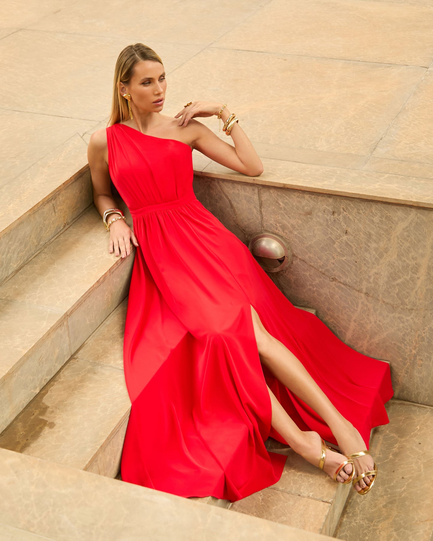 CRG Celebration Midi Red Dress